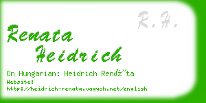 renata heidrich business card